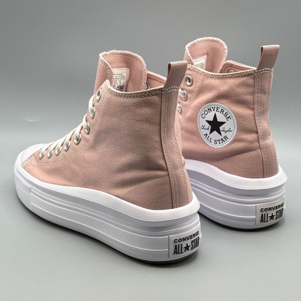 Converse Women's 6.5 Sneakers Platform Pink Streetwear CTAS Move Hi‎ A06332C - Picture 7 of 9